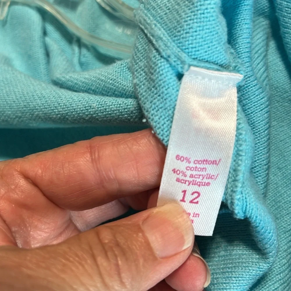 Justice Sky Blue Open Sweater